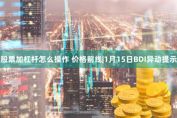 股票加杠杆怎么操作 价格前线|1月15日BDI异动提示